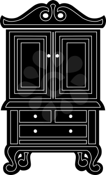 Royalty Free Clipart Image of a Hutch