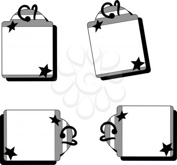 Royalty Free Clipart Image of Four Tags With Stars and Stripes