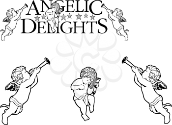 Royalty Free Clipart Image of Angelic Delights
