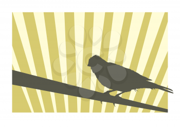 Royalty Free Clipart Image of a Bird Silhouette