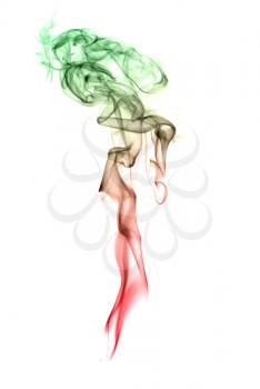 Colorful Magic Fume abstract over white background