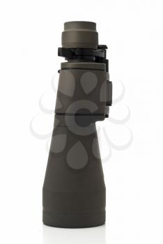 Side view of Binoculars (pair of glasses) over white background