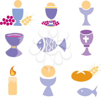Royalty Free Clipart Image of Chalices