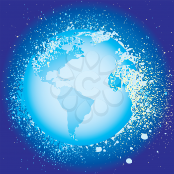 Royalty Free Clipart Image of an Earth Background
