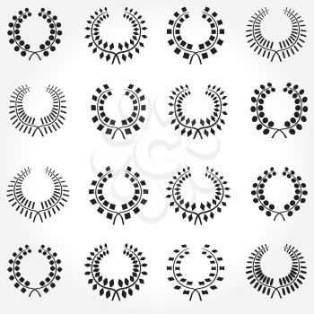 Royalty Free Clipart Image of a Laurel Wreath