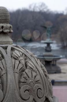 Royalty Free Photo of the Ballistrade at the Bethesda Fountain in New York City, New York