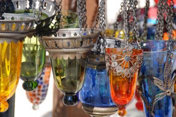 Royalty Free Photo of Lamps in a Shop in Kas, Turkey