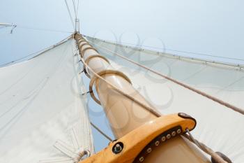 Royalty Free Photo of a Sail and Mast