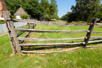 Royalty Free Photo of a Fence on a Farm