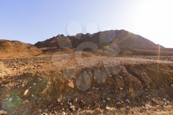 View of Timna Valley in Israeli Negev Desert.