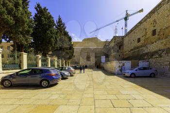 Bethlehem, West Bank- March 12, 2017: In 2012, the Birthplace of Jesus- Church Of Nativity became the first Palestinian site to be listed as a World Heritage Site.
