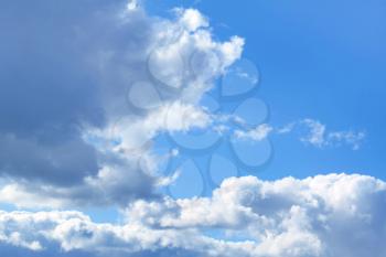 clouds in the blue sky background