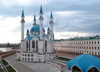 the Kul Sharif mosque and old Kremlin, Kazan, Russia, Republic of Tatarstan                    