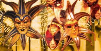 venetian carnival mask,collage