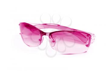 pink sunglasses isolated on white background