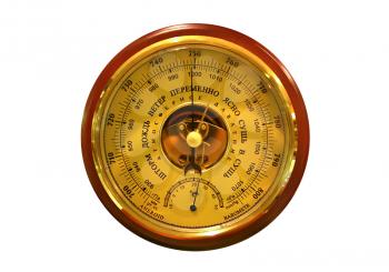 barometer on the white background