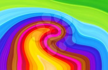 Bright abstract background of blurred curl colorful strips
