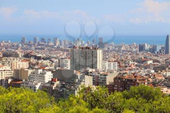 Beautiful view of Barcelona, the capital of Catalonia, Spain