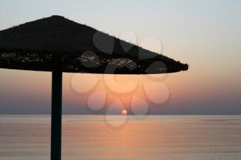 Beautiful sunrise on the beach, Red sea, Egypt