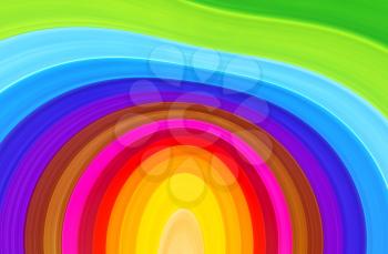 Bright abstract background of blurred curved color strips