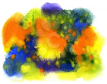 Bright abstract hand drawn watercolor background
