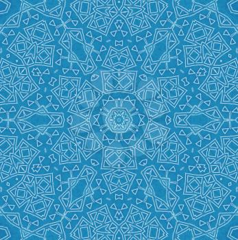 Abstract white pattern on blue background