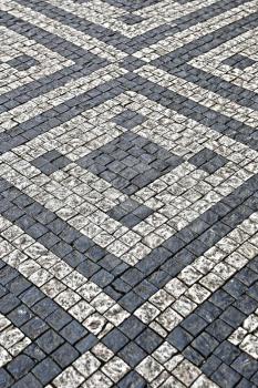 Paving stones street with pattern texture