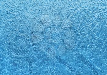 Close up of blue natural ice texture
