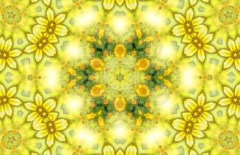 Bright yellow abstract pattern background