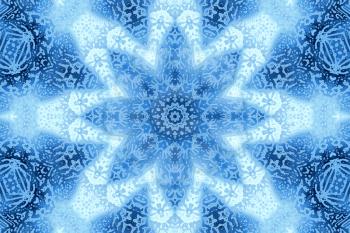 Blue background with abstract concentric shape pattern