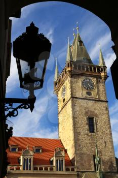 Town Hall Tower (Staromestska Radnice) at the Old Town Square, Prague, Chech republic