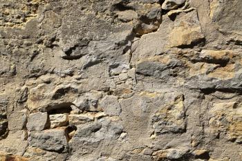Texture of very old stone wall, Prague, Czech Republic