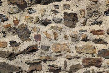 Texture of very old stone wall, Prague, Czech Republic