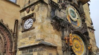 Old Town Hall Tower (Staromestska Radnice) with Astronomical Clock in Prague, Czech Republic