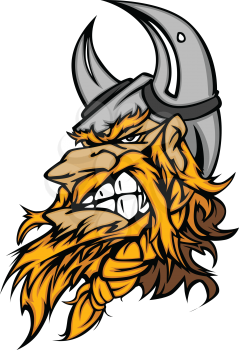 Royalty Free Clipart Image of a Viking Head