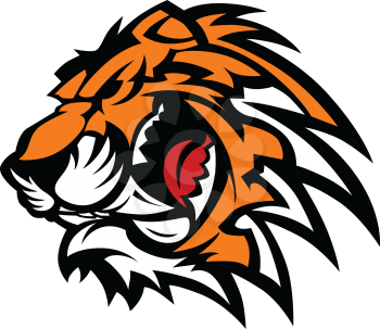 Royalty Free Clipart Image of a Tiger Background