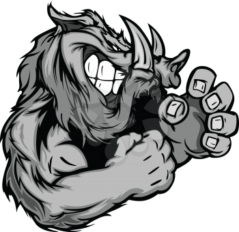 Royalty Free Clipart Image of a Boar