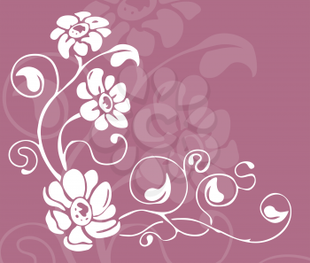 Royalty Free Clipart Image of a Floral Background 