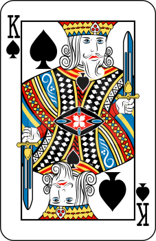 Royalty Free Clipart Image of a King of Spades Playing Card