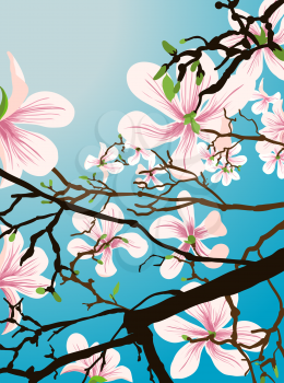 Royalty Free Clipart Image of a Beautiful Floral Tree