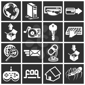 Royalty Free Clipart Image of Internet Web Icons 