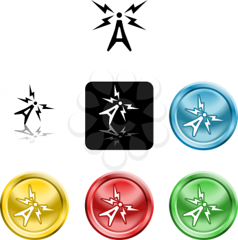 Royalty Free Clipart Image of Antenna Icons