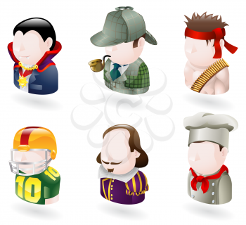 Royalty Free Clipart Image of People Avatars