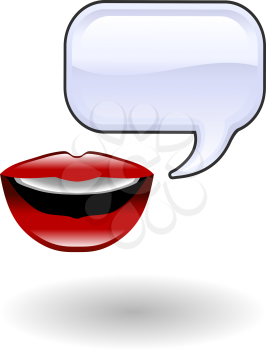 Royalty Free Clipart Image of Talking Lips