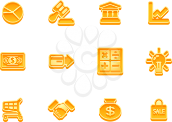 Royalty Free Clipart Image of a Business and Finance Icons