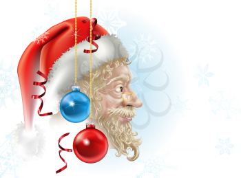 Royalty Free Clipart Image of a Santa Claus Background