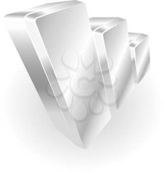 Royalty Free Clipart Image of a Silver Metallic Graph