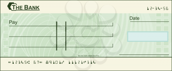 Royalty Free Clipart Image of a Void Cheque