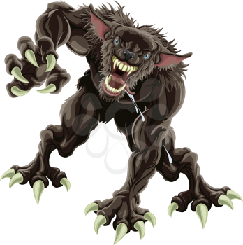 Royalty Free Clipart Image of a Werewolf 