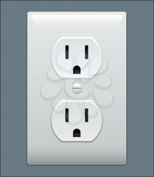 Royalty Free Clipart Image of an Electric Outlet